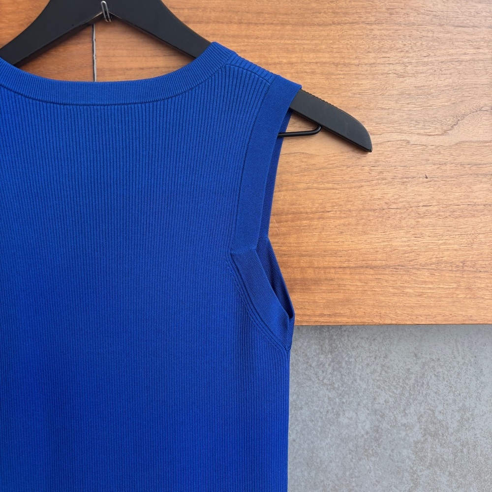 NWOT Helmut Lang Royal Blue Knit Ribbed Mini Dress, Size S - Picture 13 of 13